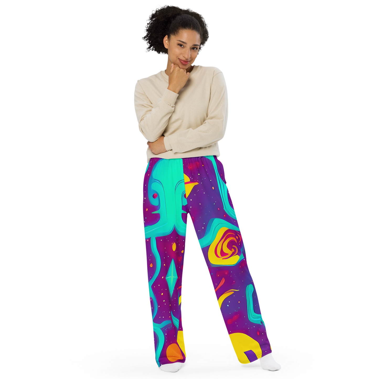 Wide-Leg Pants - Cosmic Current