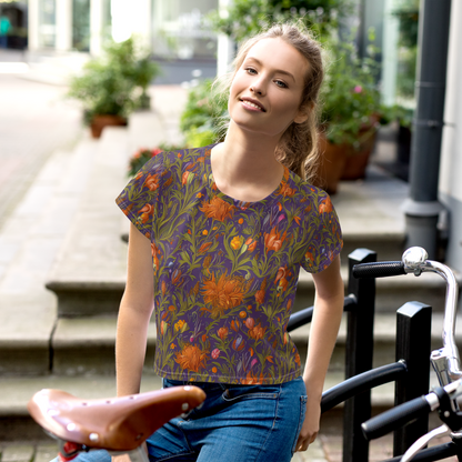 Women's Crop Tee - Botanical Nebula