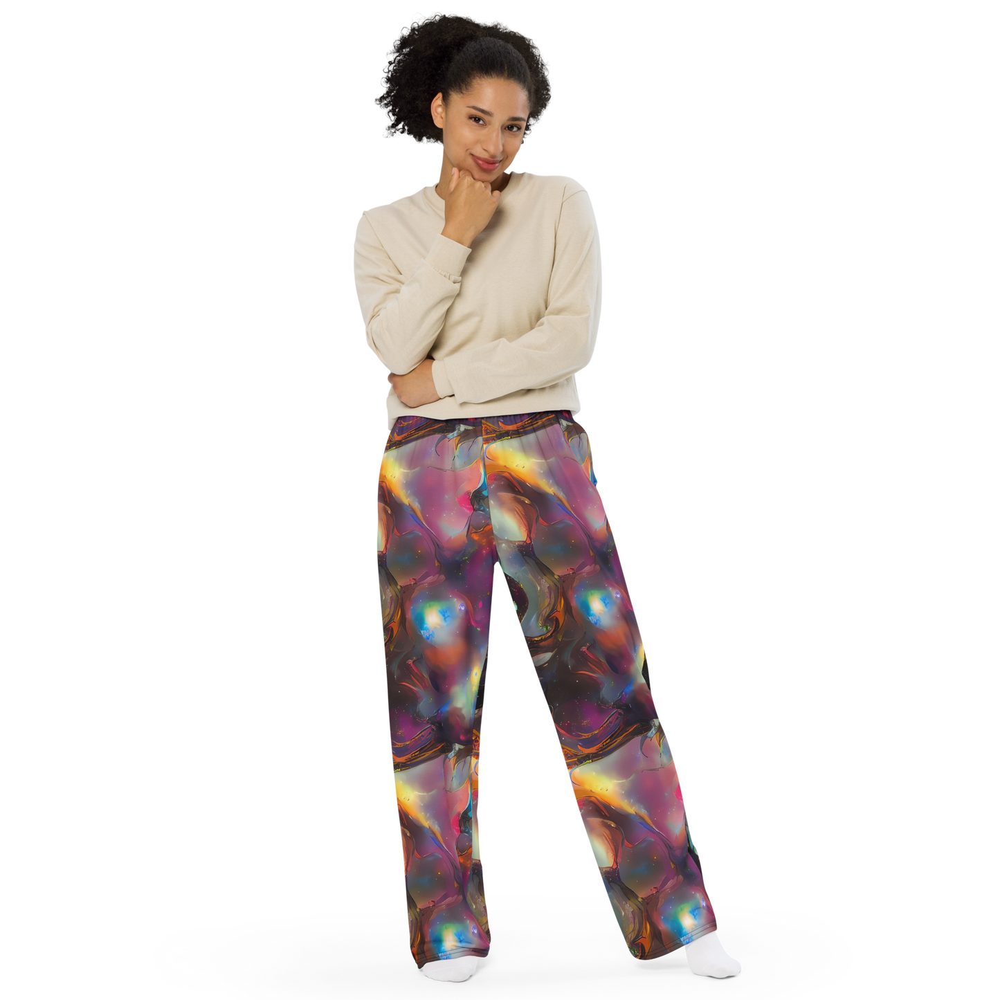 Wide-Leg Pants - Cosmic Fusion