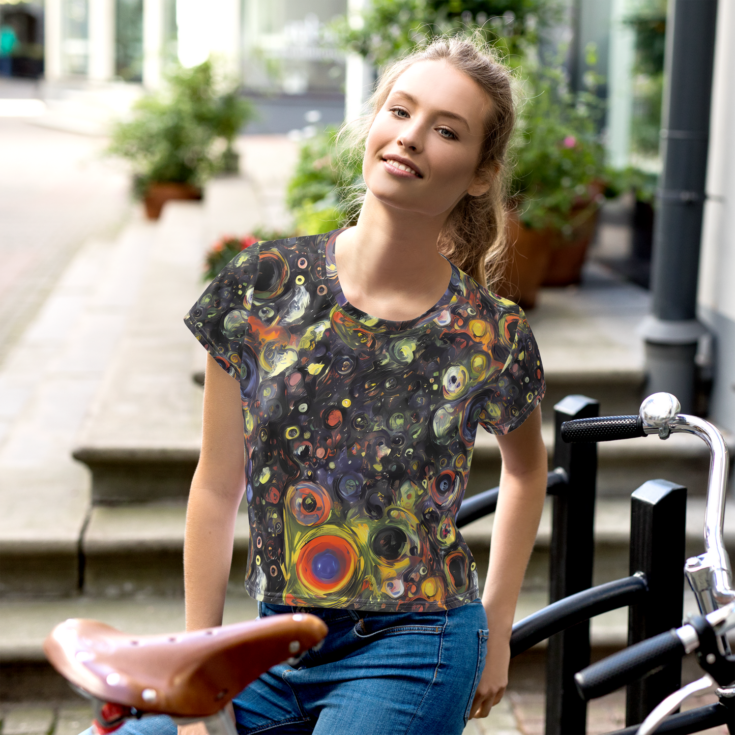 Women's Crop Tee - Stellar Spin