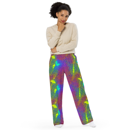 Wide-Leg Pants - Prismatic Web