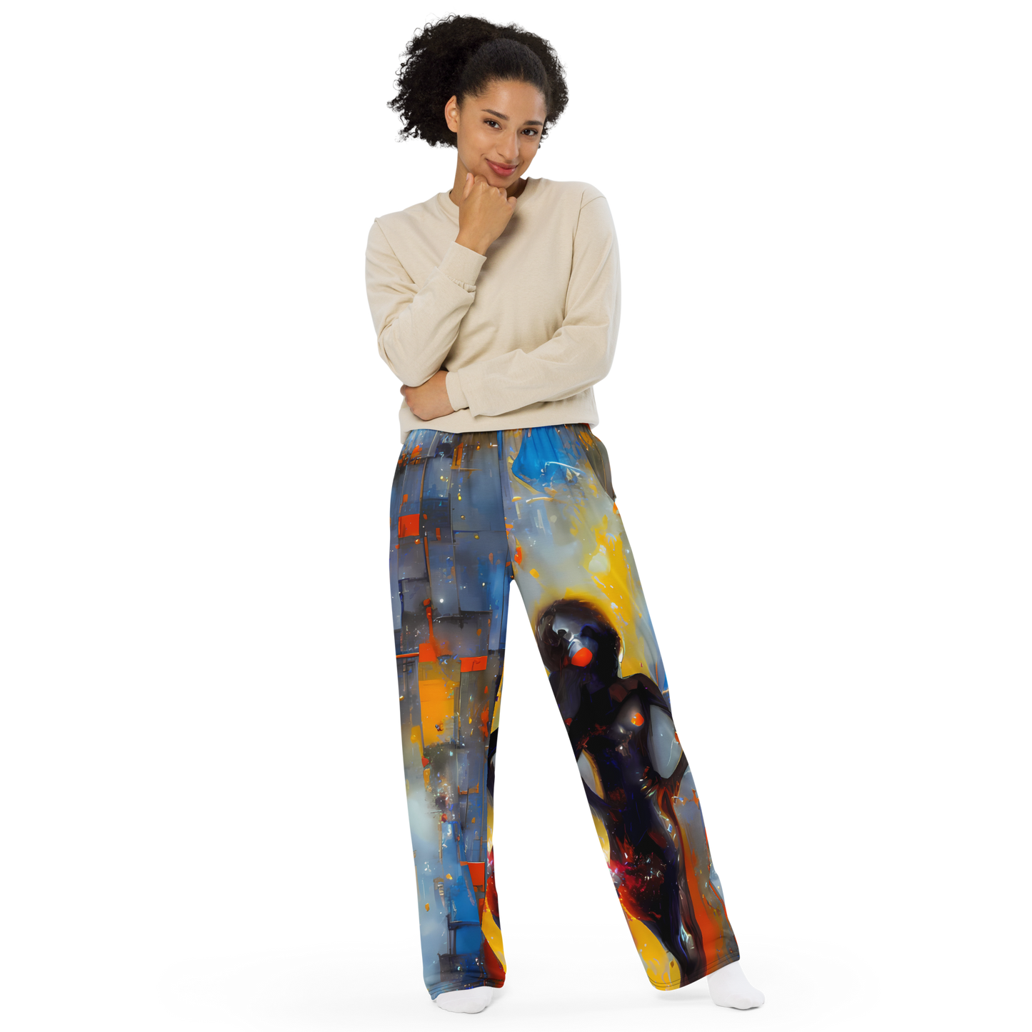 Wide-Leg Pants - Neoblock Fusion