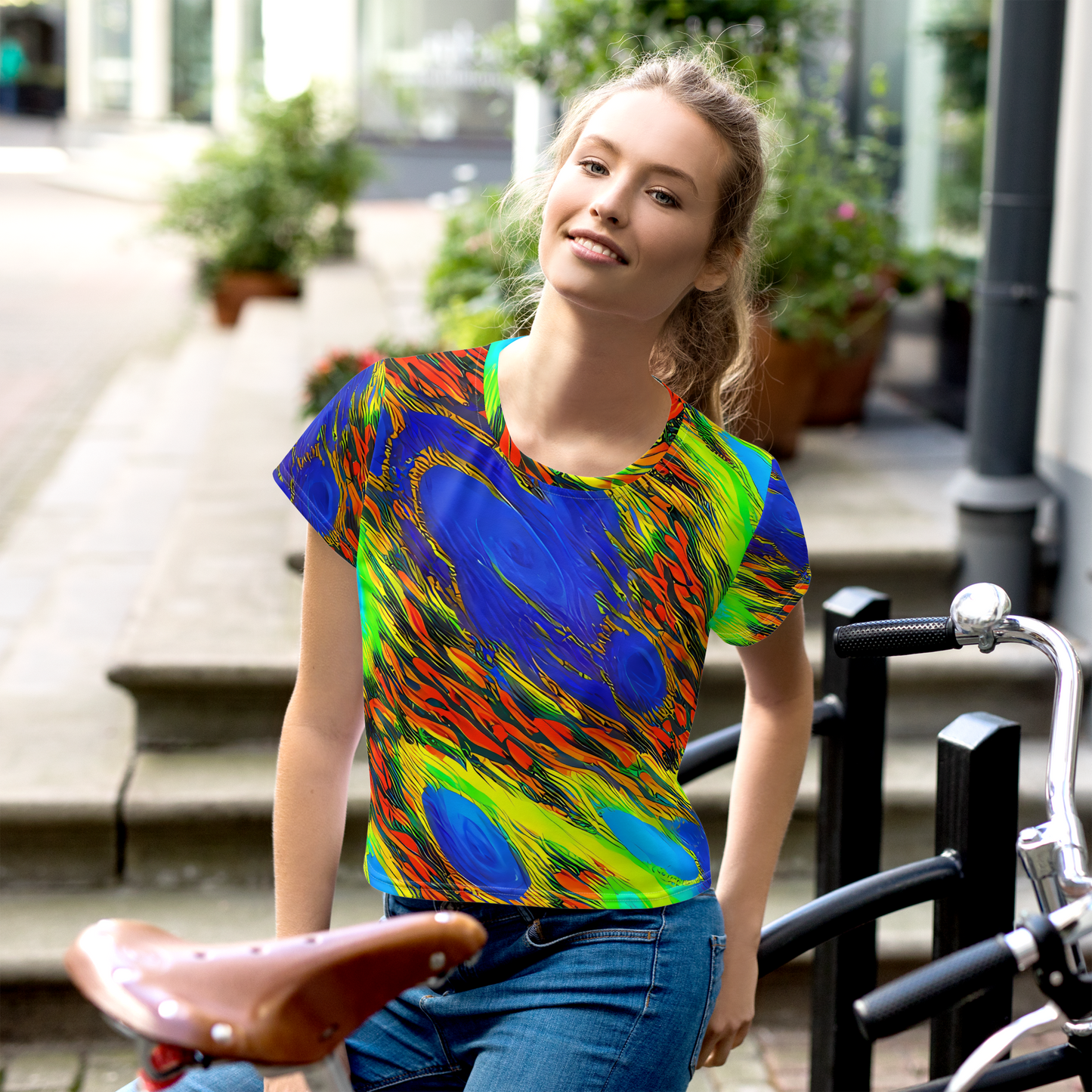Women's Crop Tee - Hodgkin's Blaze