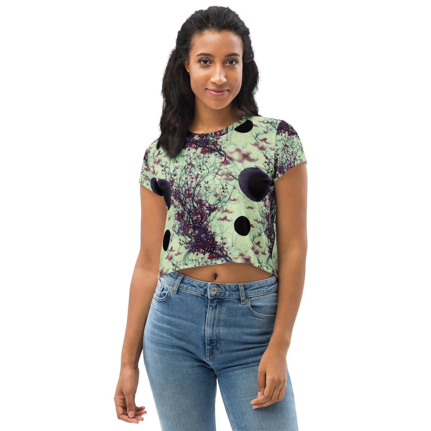 Women's Crop Tee - Celestial Bloom