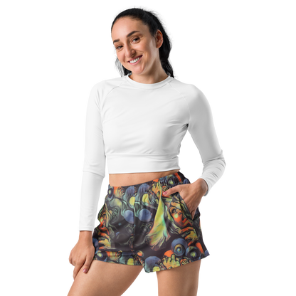 Women’s Athletic Shorts - Cosmic Scream