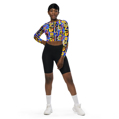 Long Sleeve Crop Top - Radiant Mayhem