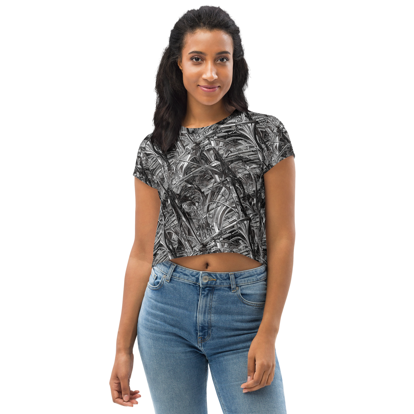 Women's Crop Tee - Gothic Whirlwind