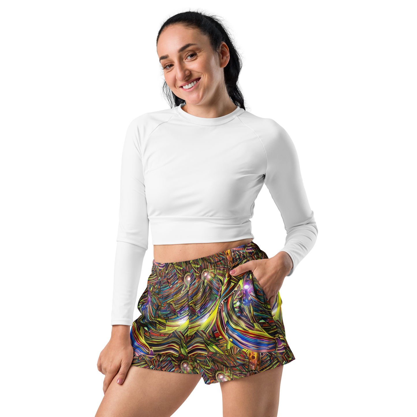 Women’s Athletic Shorts - Quantum Palette