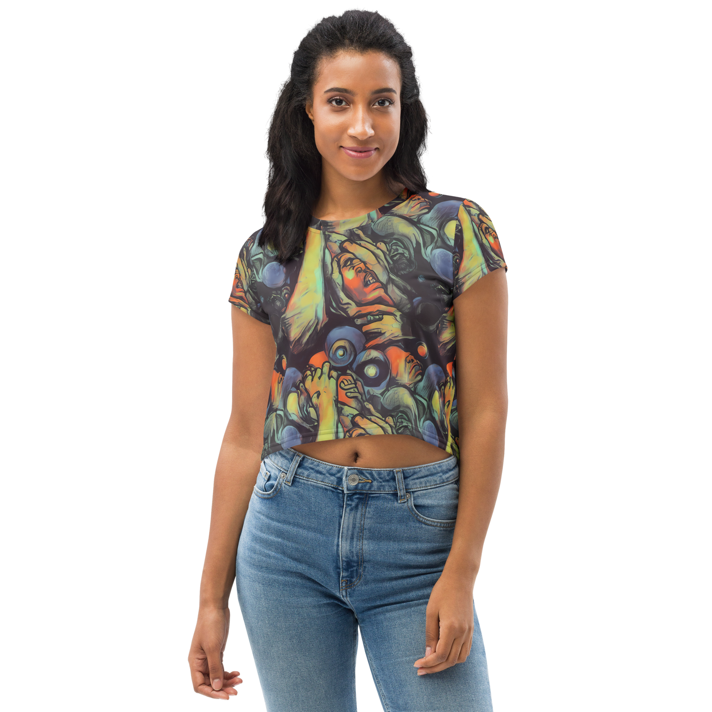 Women's Crop Tee - Cosmic Scream