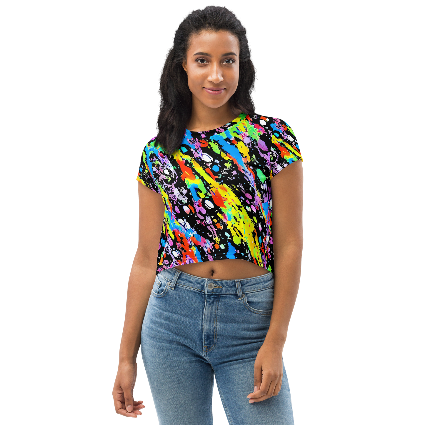 Women's Crop Tee - Pollock Pulse