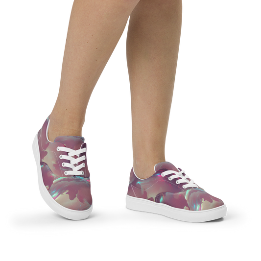 Women's Lace-Up Canvas Shoes - Astral Illusions