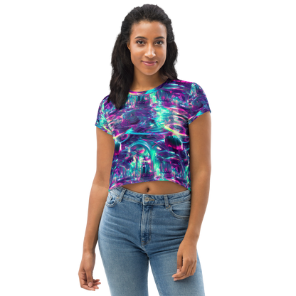 Women's Crop Tee - Synthwave Surge