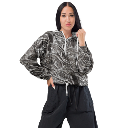 Women's Cropped Windbreaker - Piranesi's Dream