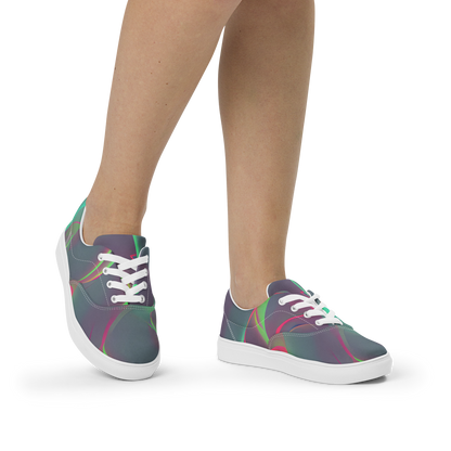 Women's Lace-Up Canvas Shoes - Neon Whisper