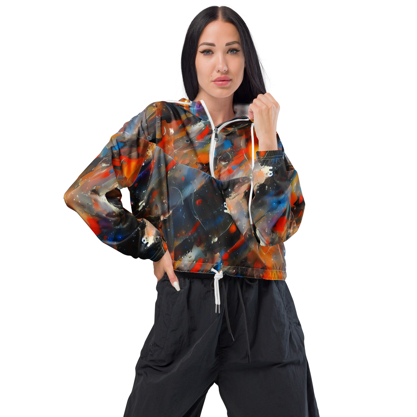 Women's Cropped Windbreaker - Kohn's Whirl