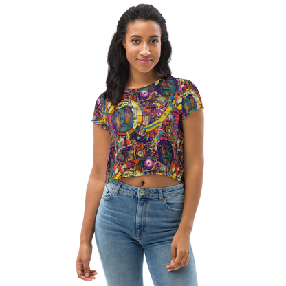 Women's Crop Tee - Cosmic Collage