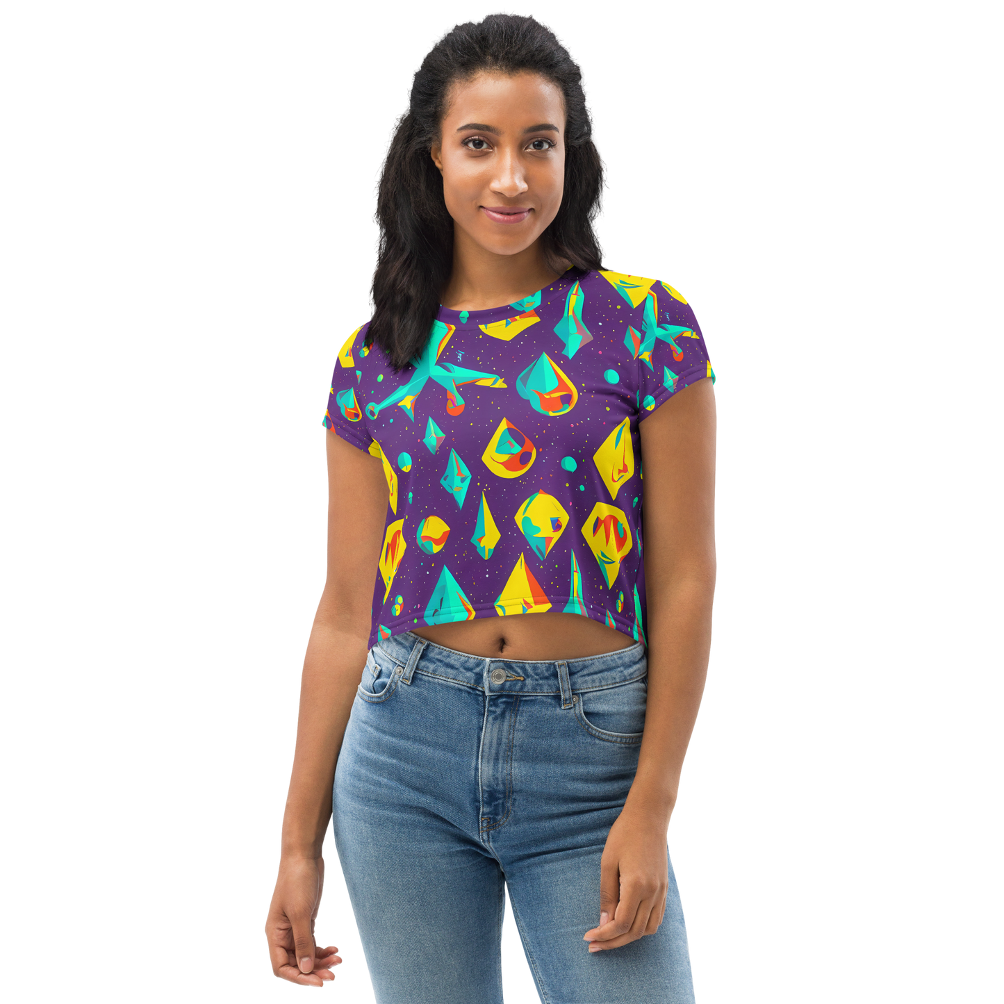 Women's Crop Tee - Cascading Prism