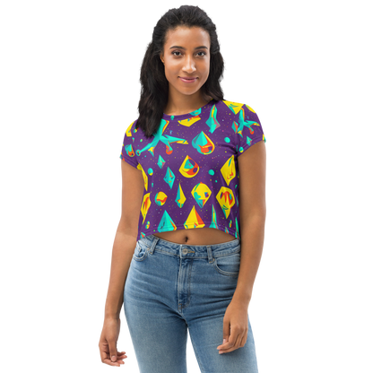 Women's Crop Tee - Cascading Prism