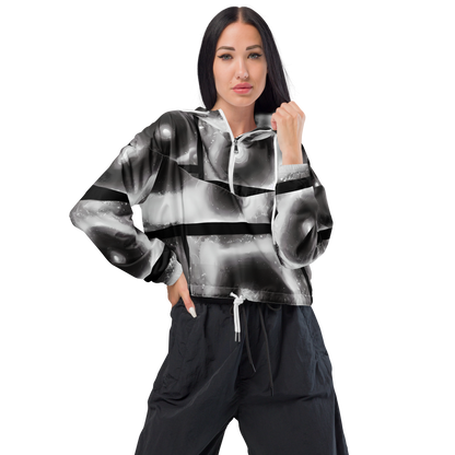 Women's Cropped Windbreaker - Arbus Whorls