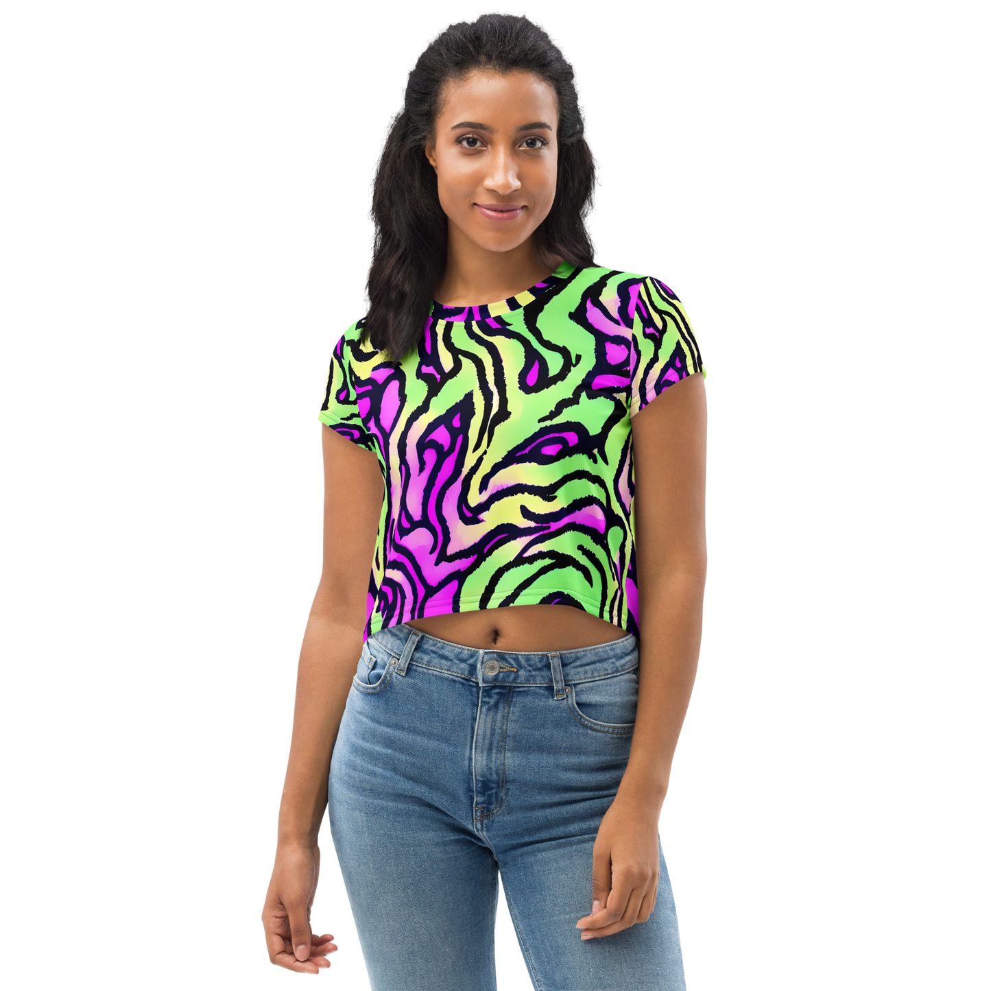 Women's Crop Tee - Mintchine Maze