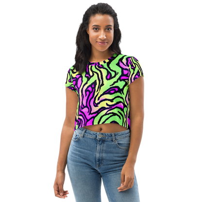 Women's Crop Tee - Mintchine Maze