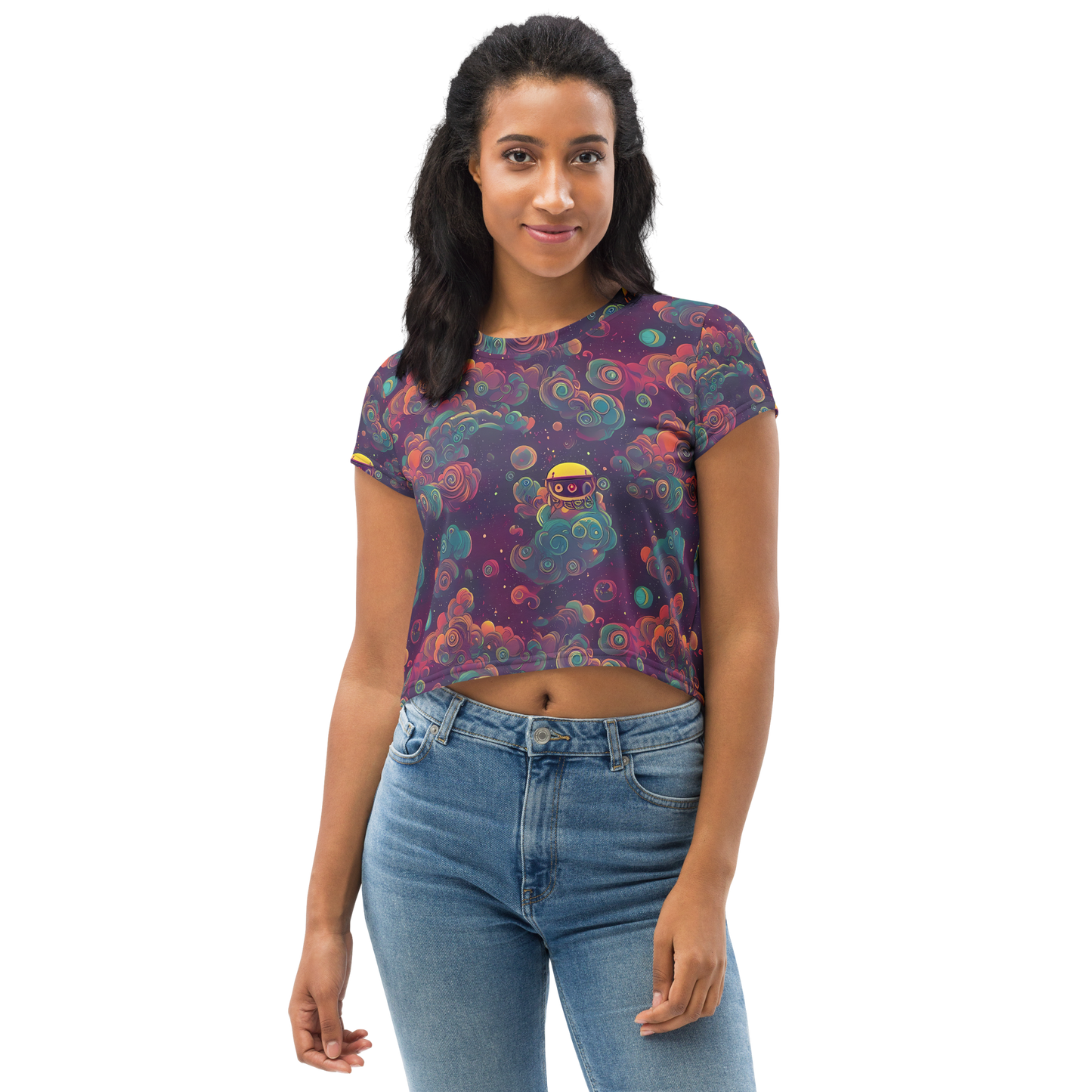 Women's Crop Tee - Nebula Dreamscape