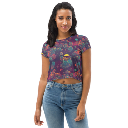 Women's Crop Tee - Nebula Dreamscape