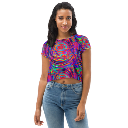 Women's Crop Tee - Quantum Spiral