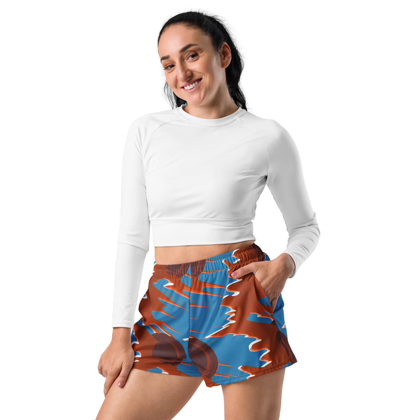 Women’s Athletic Shorts - Desert Vortex