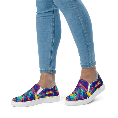 Women's Slip-On Canvas Shoes - Spectrum Streaks