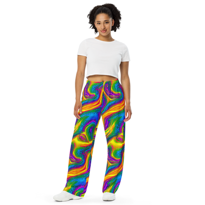 Wide-Leg Pants - Electric Aurora