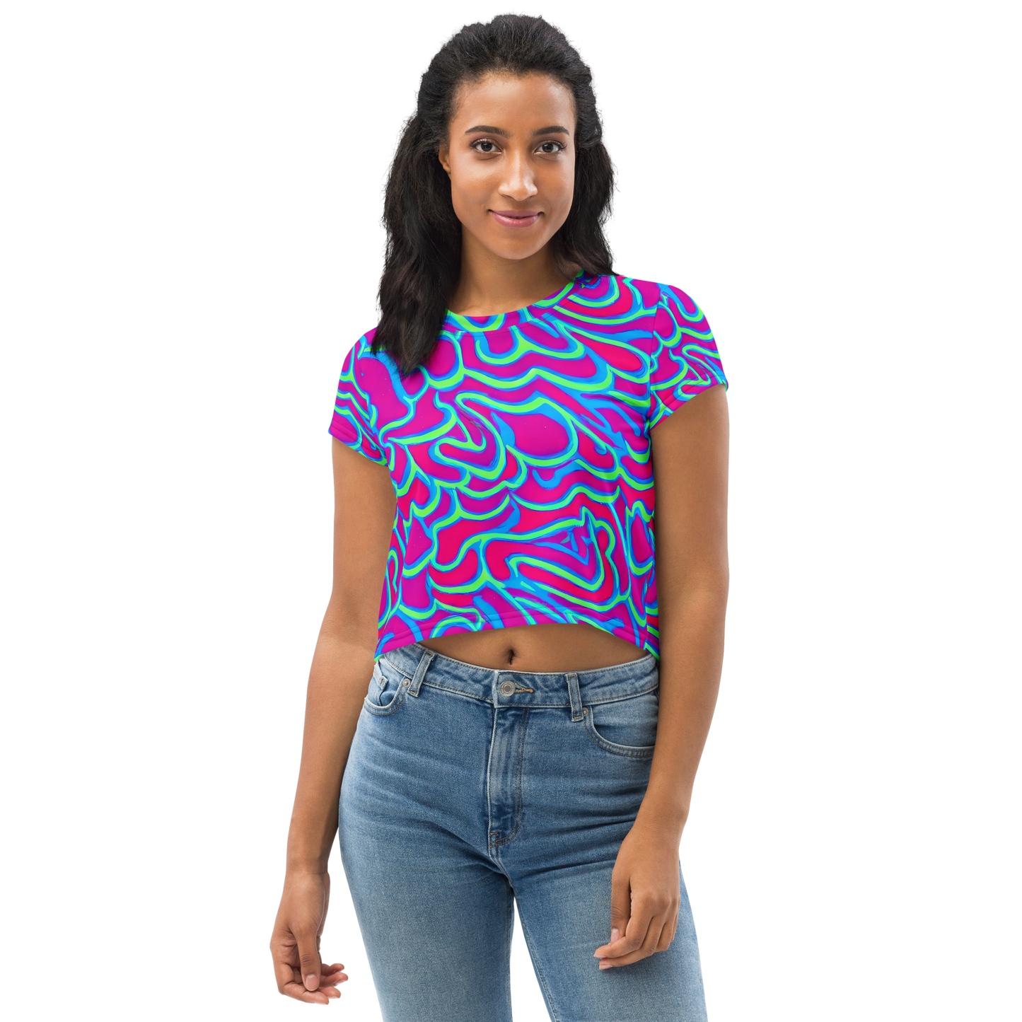 Women's Crop Tee - Aquatic Ember