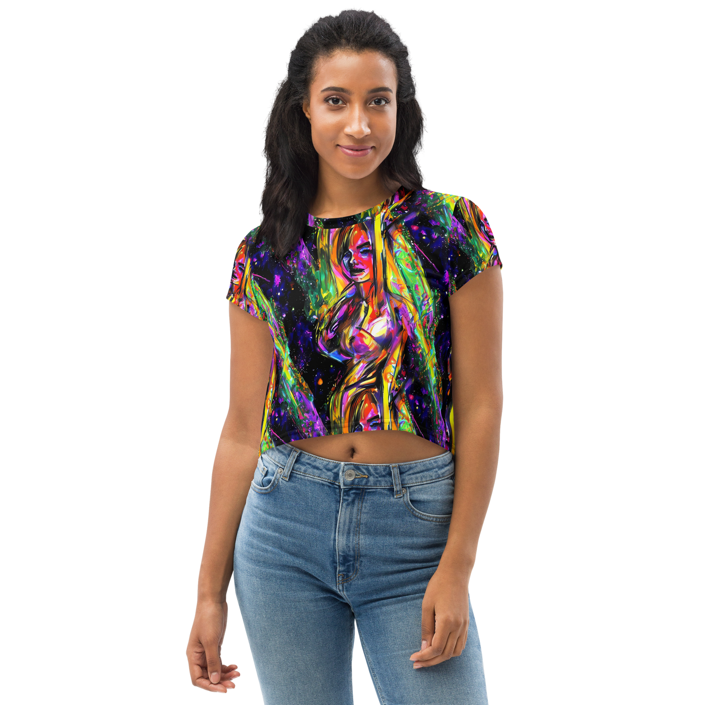 Women's Crop Tee - Galactic Flamenco