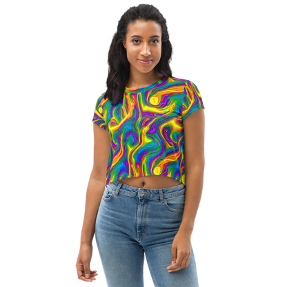 Women's Crop Tee - Electric Aurora