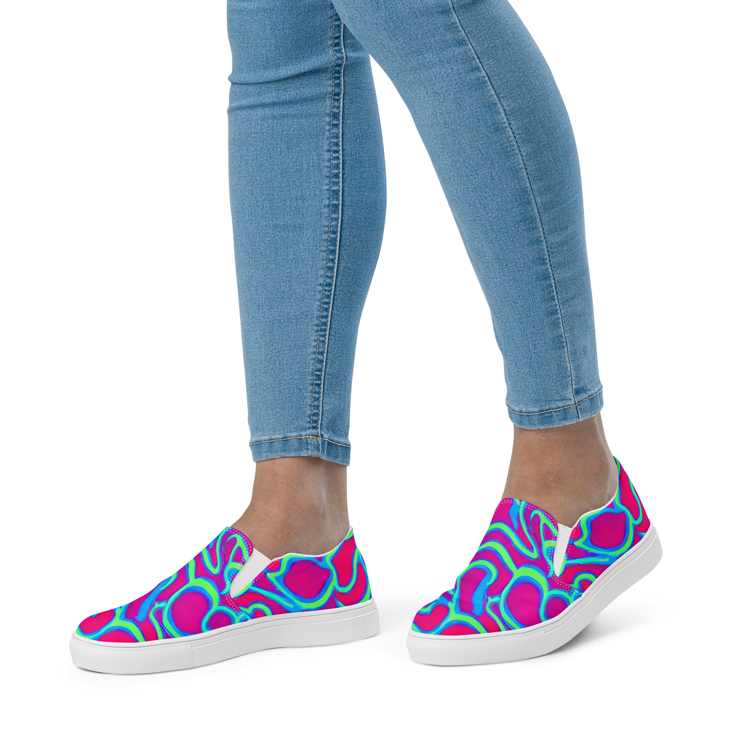 Women's Slip-On Canvas Shoes - Aquatic Ember