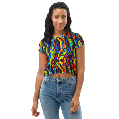 Women's Crop Tee - Celestial Waves