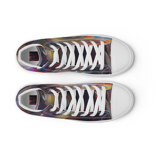 Men's High Top Canvas Shoes - Chromatic Flux