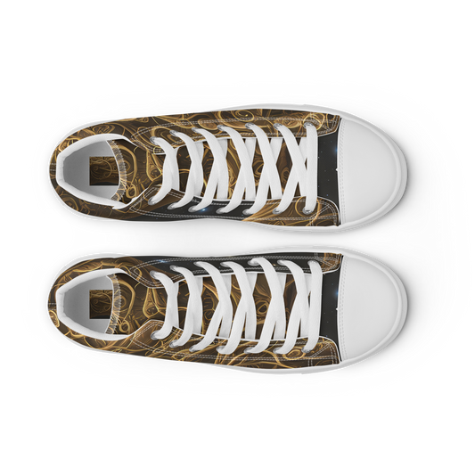 Men's High Top Canvas Shoes - Gilded Reverie