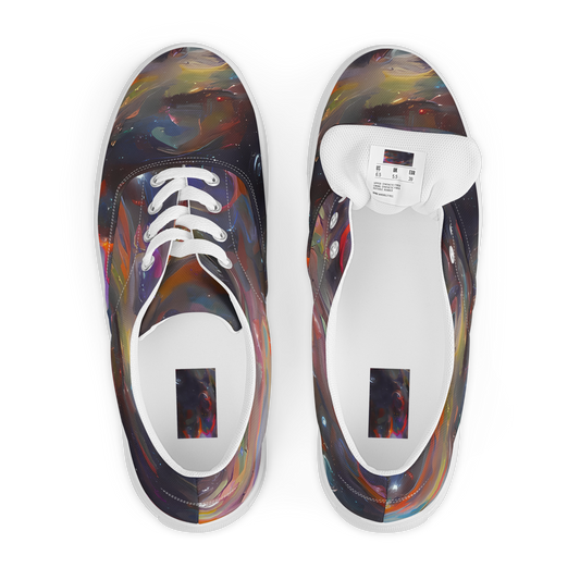 Men's Lace-Up Canvas Shoes - Chromatic Flux