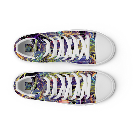 Women's High Top Canvas Shoes - Lebacq Swirl