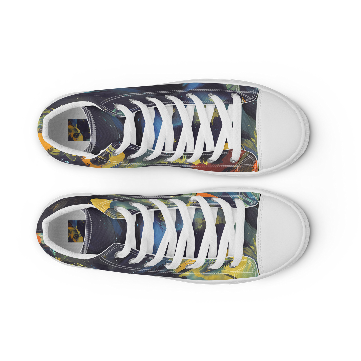 Men's High Top Canvas Shoes - Vivid Visage