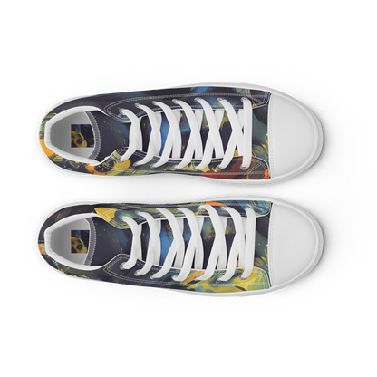 Men's High Top Canvas Shoes - Vivid Visage