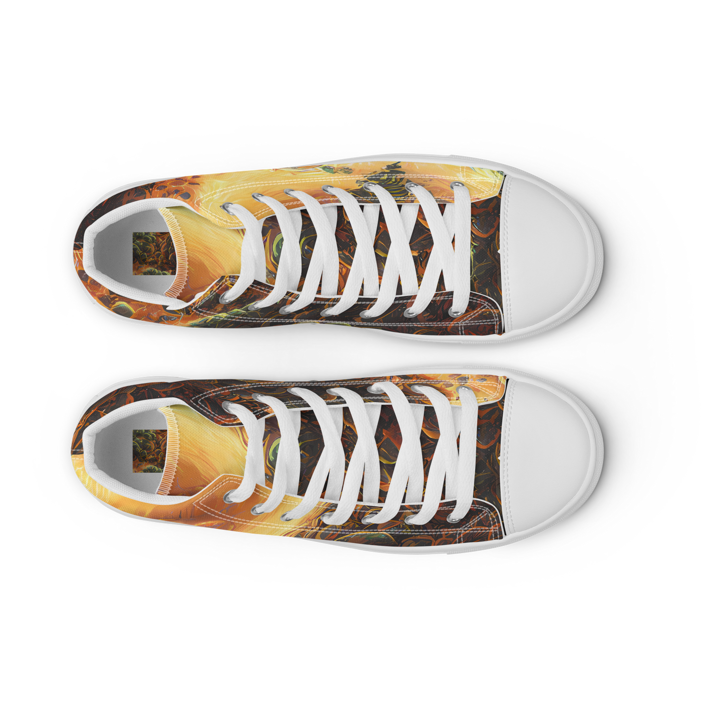 Men's High Top Canvas Shoes - Volcanic Cascade