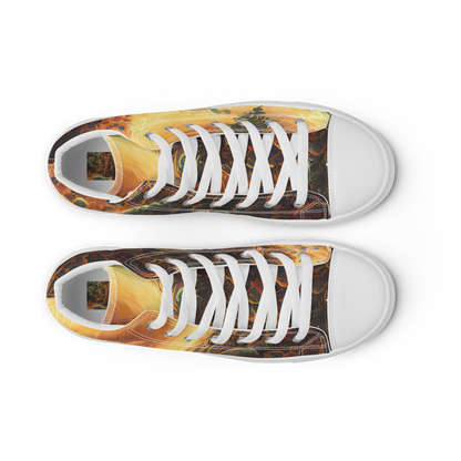 Men's High Top Canvas Shoes - Volcanic Cascade