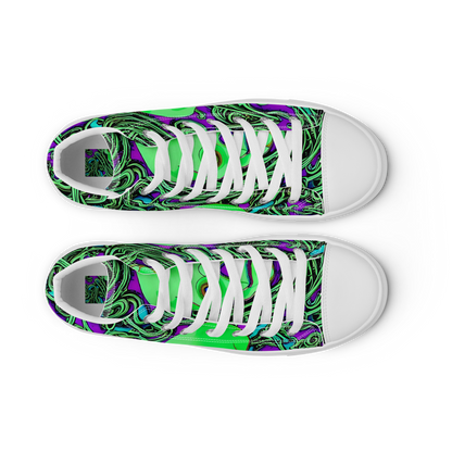 Women's High Top Canvas Shoes - Ghostly Labyrinth