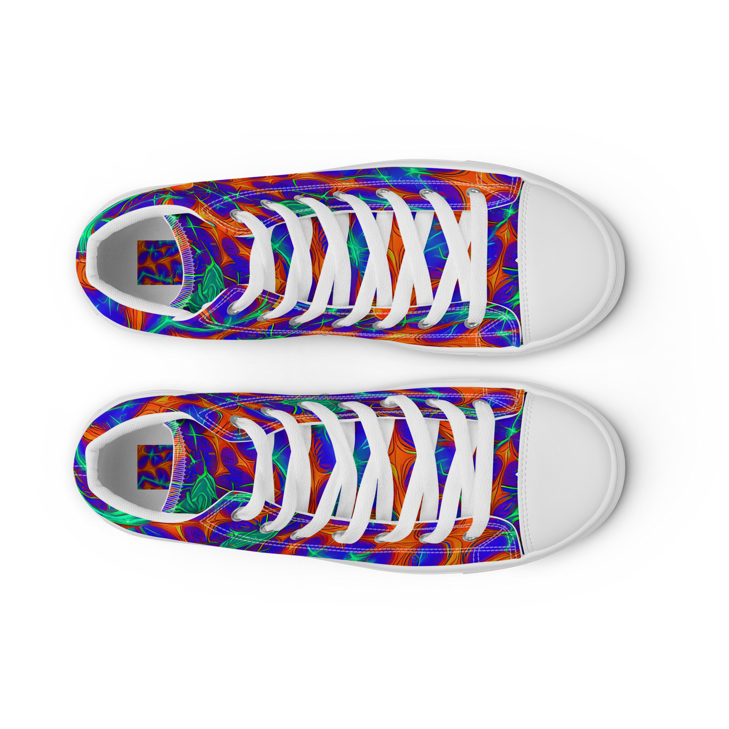 Men's High Top Canvas Shoes - Nebula Tides