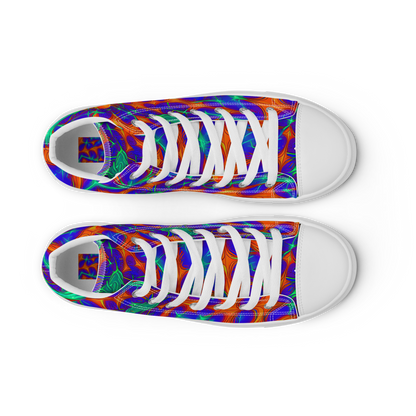Men's High Top Canvas Shoes - Nebula Tides