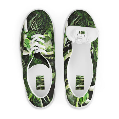 Women's Lace-Up Canvas Shoes - Emerald Canopy