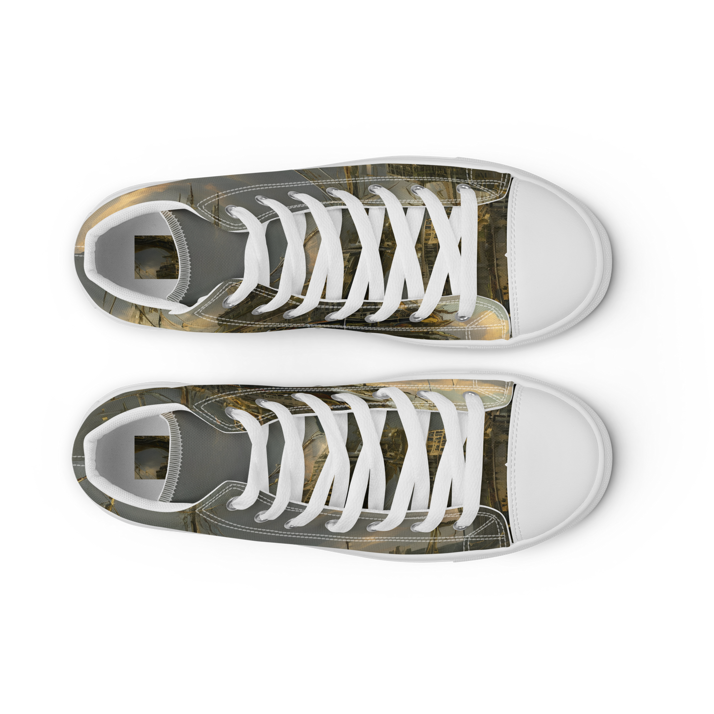 Women's High Top Canvas Shoes - Ethereal Armada