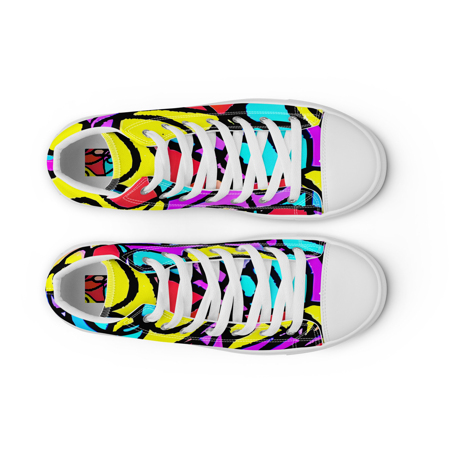 Women's High Top Canvas Shoes - Radiant Chaos